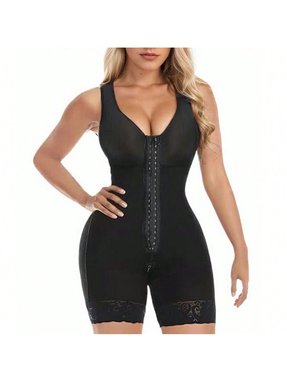 Fajas Colombianas Full Body Shaper with Zipper – Tummy Control & Butt Lift